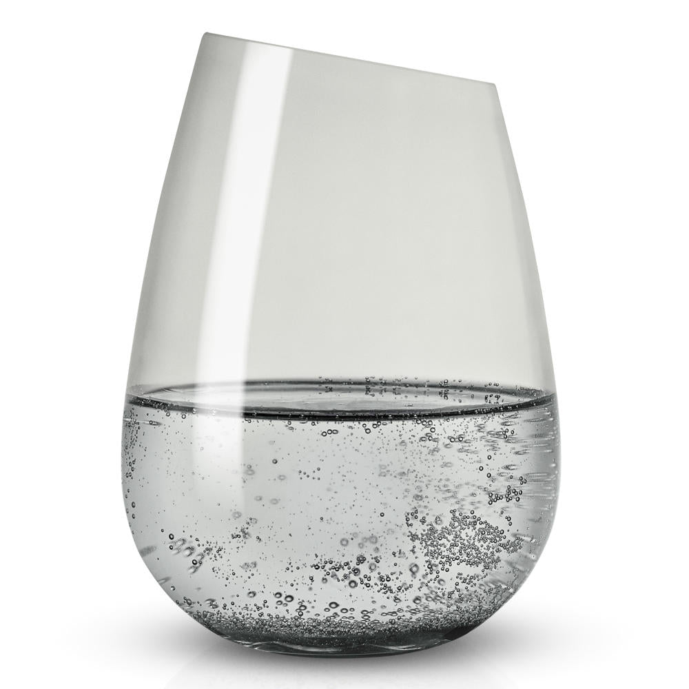 Eva Solo Glas Smokey Grey, Trinkglas, Wasserglas, mundgeblasenes Glas, Grau, 380 ml, 541043