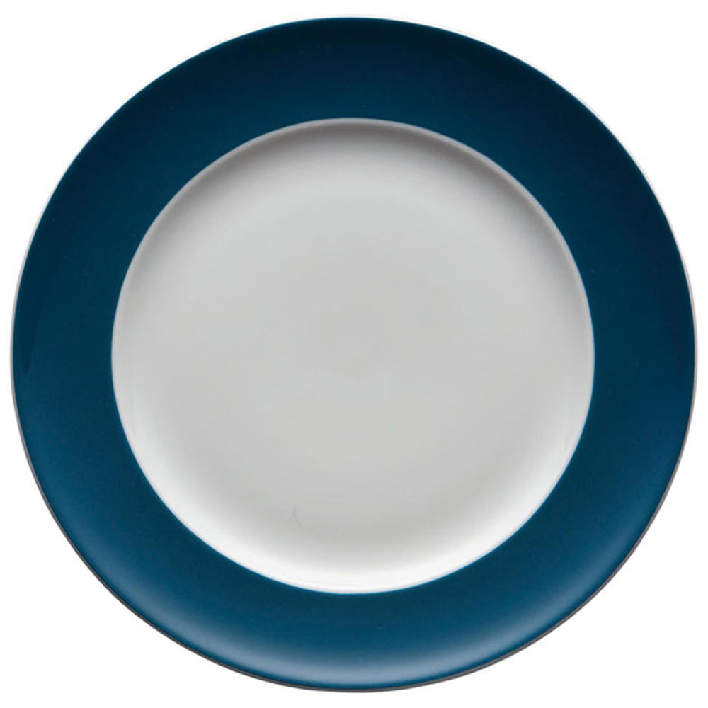 Thomas Sunny Day Frühstücksteller, Kuchenteller, Teller, Porzellan, Petrol Blue / Blau, Spülmaschinenfest, 22 cm, 10222