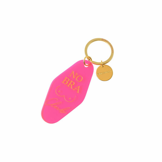 Gift Company Keyring No Bra Club, Key Club by GC, Pendant, Acrylic, Pink, 12.4 cm, 1050101013