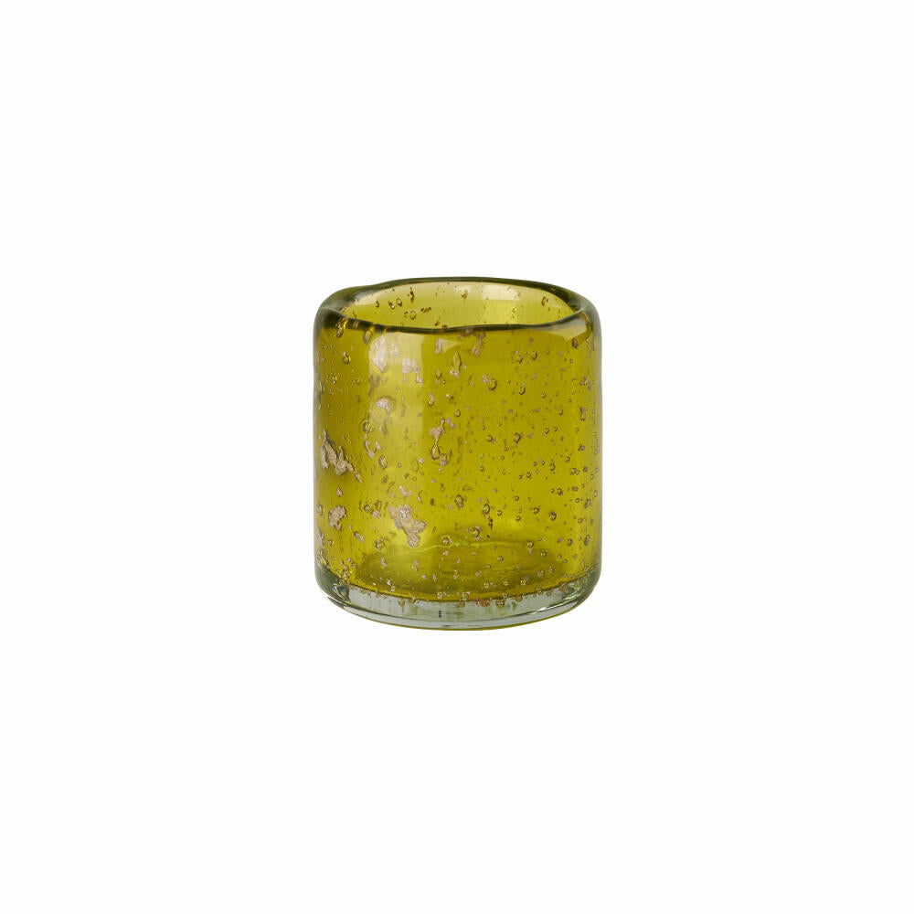 Gift Company Melange Lantern Bubbles, Tealight Holder, Candle Holder, Glass, Green, H 6 cm, 1064503008