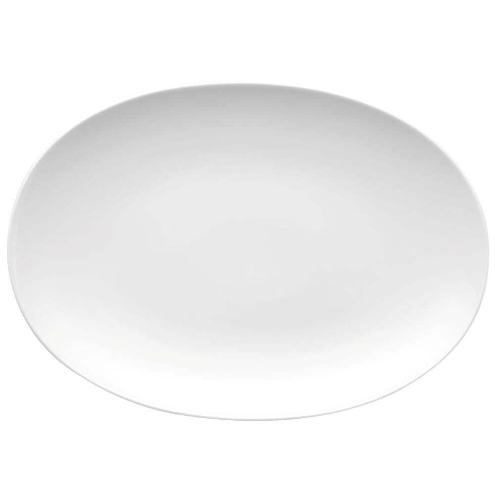 Thomas Medaillon Platte, Servierplatte, Beilagenplatte, Flacher Teller, Porzellan, Spülmaschinenfest, 33x22.5cm, 12733