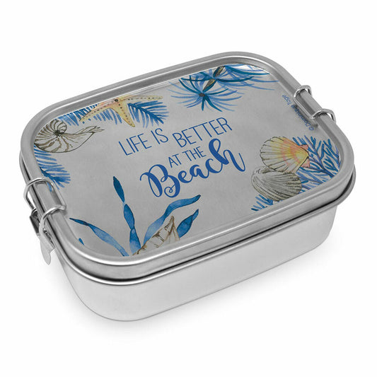 PPD Ocean Life is better Steel Lunch Box, Brotdose, Lunchbox, Vesperdose, Edelstahl, 900 ml, 604389