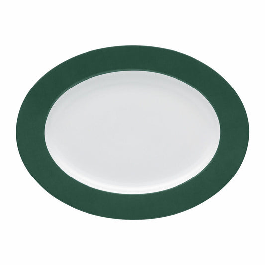Thomas Sunny Day Platte rund, Servierplatte, Porzellan, Herbal Green, 33 cm, 10850-408546-12733