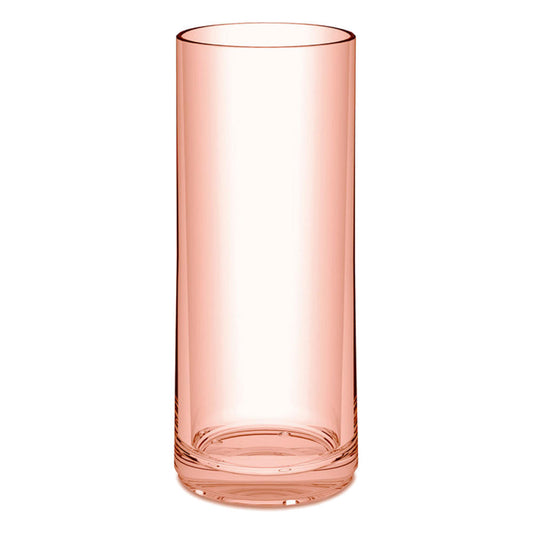 Koziol Cheers No. 3 Longdrink Glas, Cocktailglas, Trinkbecher, Trinkglas, Kunststoff, Transparent Rose Quartz, 250 ml, 3407654