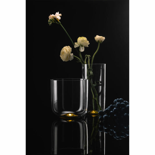 Eisch Vase Dot, Dekovase, Glasvase, Dekoobjekt, Kristallglas, Gold, 25 cm, 77748925