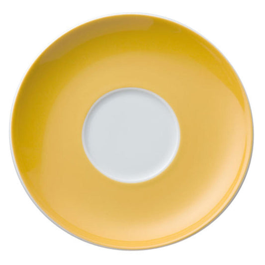 Thomas Sunny Day saucer for cappuccino cup / jumbo cup, porcelain, yellow, dishwasher safe, 16.5 cm, 14671