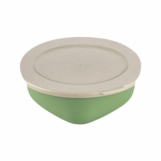 Koziol Box mit Deckel Connect Box, Lunchdose, Kunststoff-Holz-Mix, Nature Leaf Green, 700 ml, 7274703