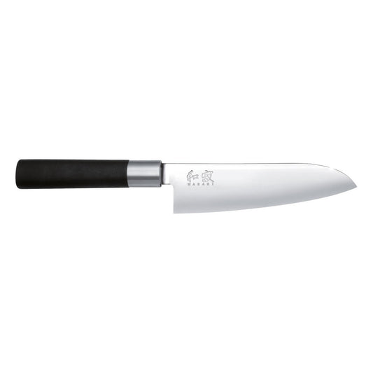 Kai Wasabi Black Santoku, Messer, Kochmesser, Küchenmesser, Gemüsemesser, Edelstahl, 16.5 cm, 6716S