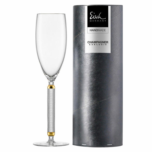 Eisch Champagnerglas Matt Gold Champagner Exklusiv, Kristallglas, Matt, Gold, 300 ml, 47759871