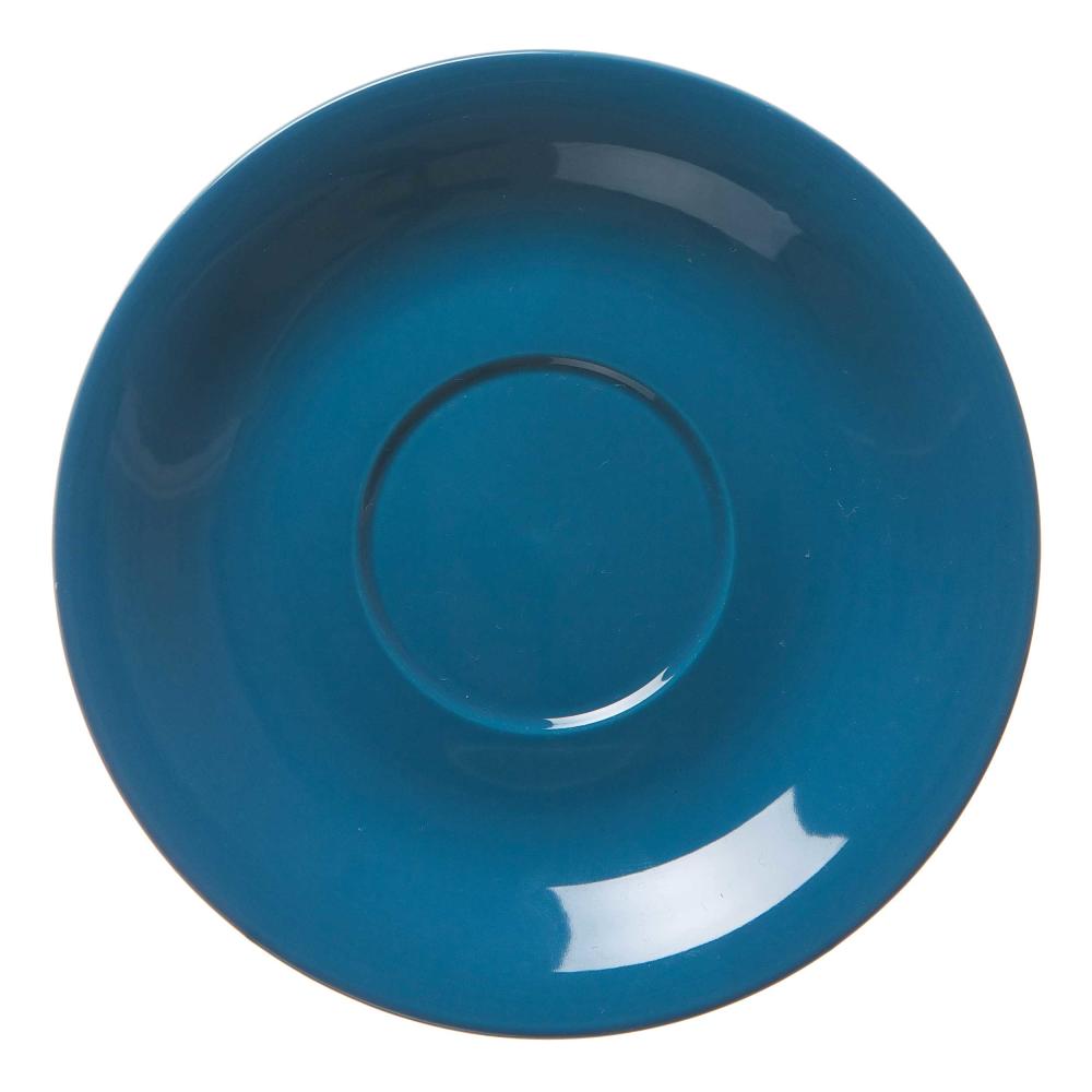 Ritzenhoff &amp; Breker Doppio Jumbo Saucer, Under Cup, Tableware, Porcelain, Petrol Blue, Ø 17 cm, 80117