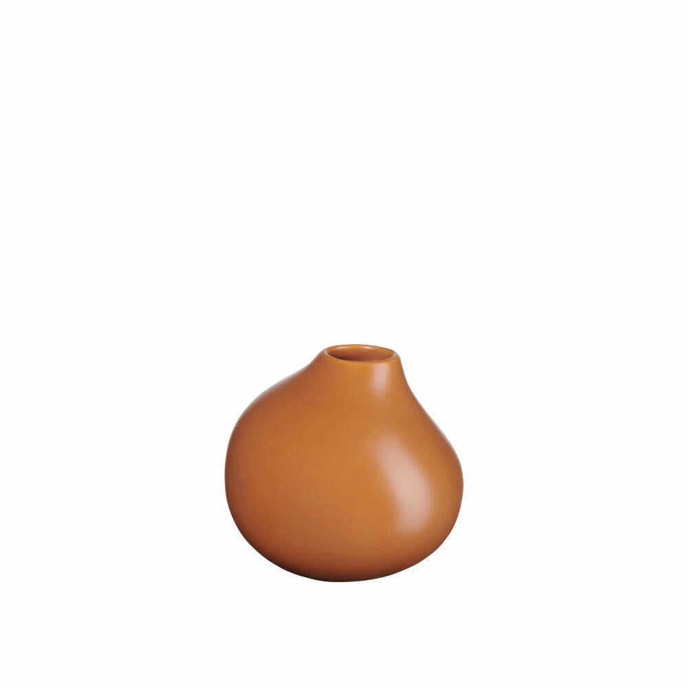 ASA Selection calabash Vase Curcuma, Blumenvase, Dekovase, Steingut, Orange, H 11 cm, 9267152