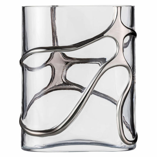 Eisch Vase Stargate Platin, Dekovase, Blumenvase, Kristallglas, Platin, 30 cm, 49943904