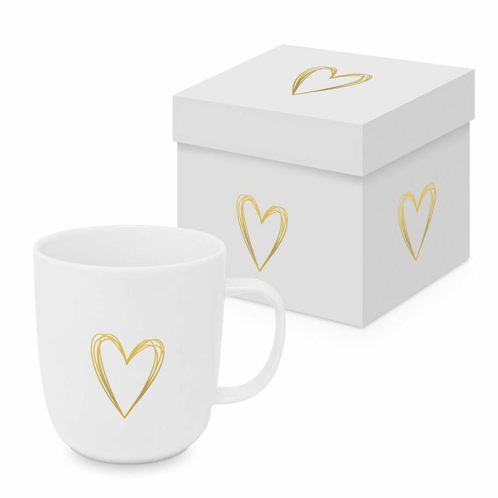 PPD Pure Heart gold Matte Mug, in gift box, cup, tea cup, coffee mug, 400 ml, 604493