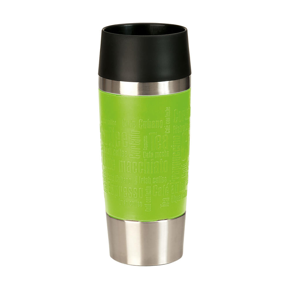 Emsa Travel Mug IsolierBecher 0.36 L, Stainless Steel Lime, Insulated Mug, Tea Mug, Coffee Mug, 513548