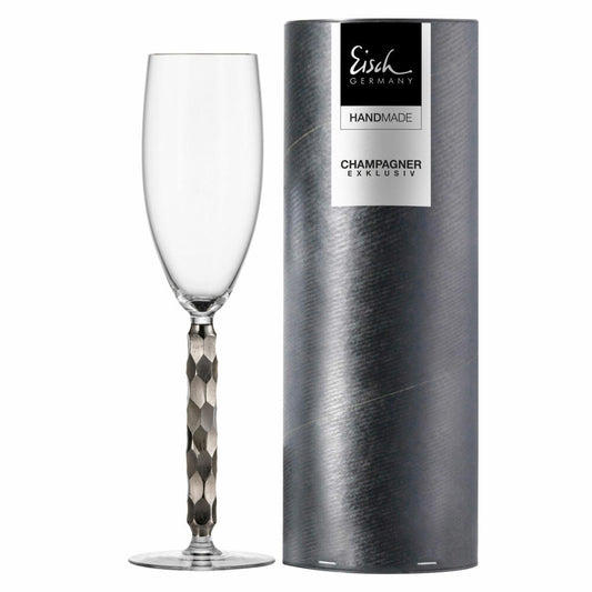 Eisch Champagnerglas Platin Champagner Exklusiv, Kristallglas, Platin, 300 ml, 47759873