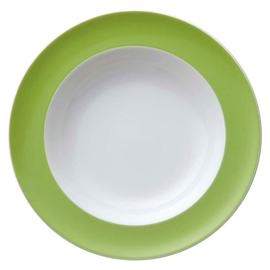 Thomas Sunny Day Suppenteller, Pastateller, Teller, Porzellan, Apple Green / Grün, Spülmaschinenfest, 23 cm, 10323