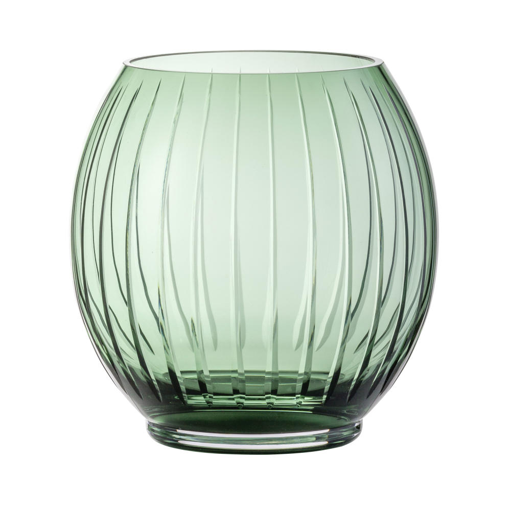 Zwiesel Glas Handmade Vase Signum Smoky Green round, decorative vase, glass vase, 19 cm, 122251