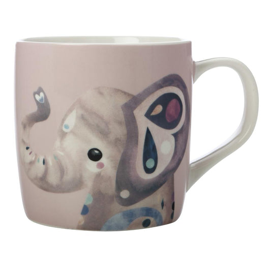 Maxwell &amp; Williams Pete Cromer Mug Elephant, Cup, Coffee Mug, Porcelain, Colorful, 370 ml, DX0922