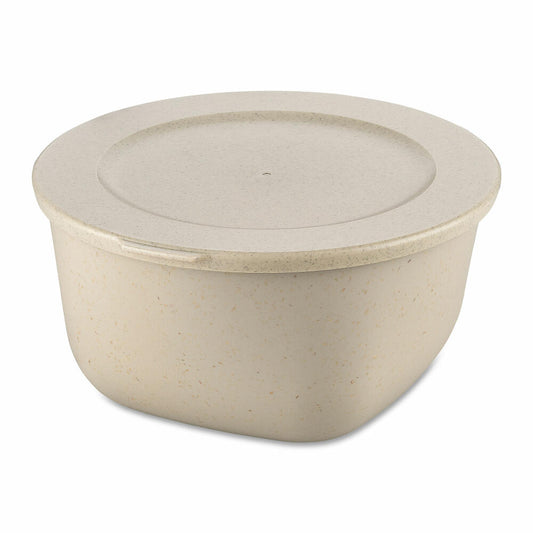 Koziol Dose Connect Box mit Deckel, Schüssel, Schale, Kunststoff-Holz-Mix, Nature Desert Sand, 2 L, 7871700