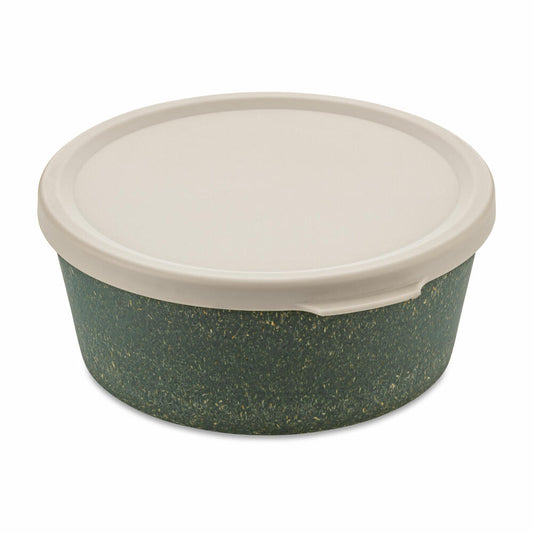 Koziol Schale Connect Bowl Mit Deckel, Schüssel, Kunststoff-Holz-Mix, Nature Ash Grey, 890 ml, 7271701