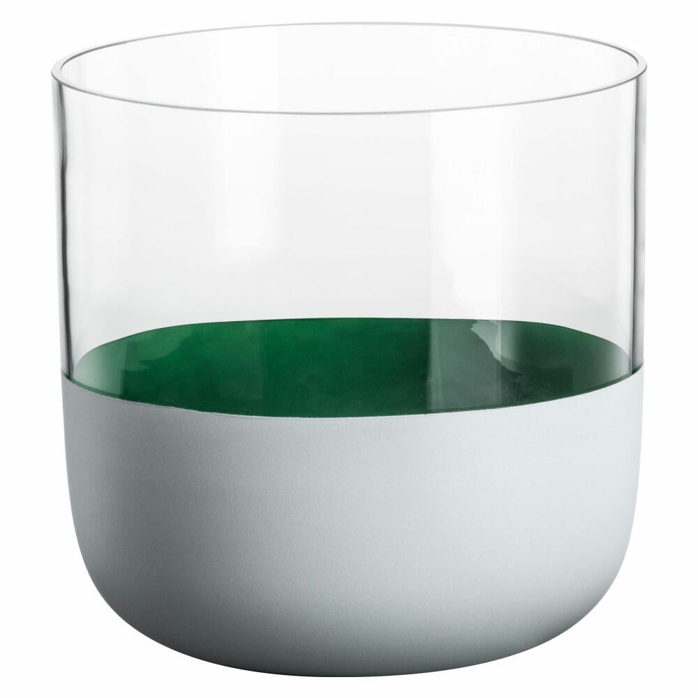 Eisch Vase Deep Green, Dekovase, Glasvase, Dekoobjekt, Kristallglas, Weiß, Grün, 18 cm, 77848918