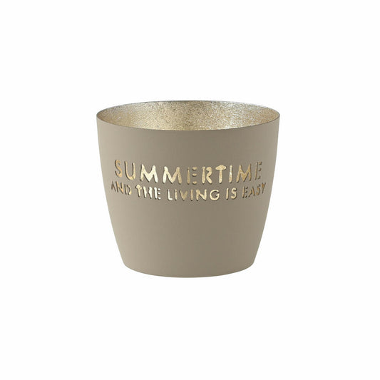Gift Company Windlicht Madras Summertime M, Teelichthalter, Kerzenhalter, Eisen, Sandstone, Gold, 8.5 cm, 1054704029
