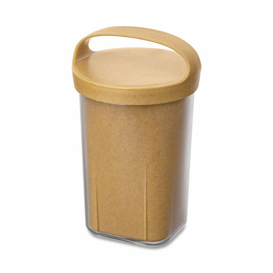 Koziol Snackpot mit tiefem Einsatz & Deckel Buddy Iso, Snackbehälter, Kunststoff-Holz-Mix, Nature Wood, 550 ml, 7244702