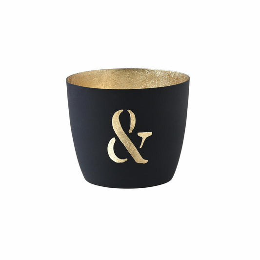 Gift Company Windlicht Madras & M, Teelichthalter, Kerzenhalter, Eisen, Dunkelblau, Gold, 8.5 cm, 1055204002