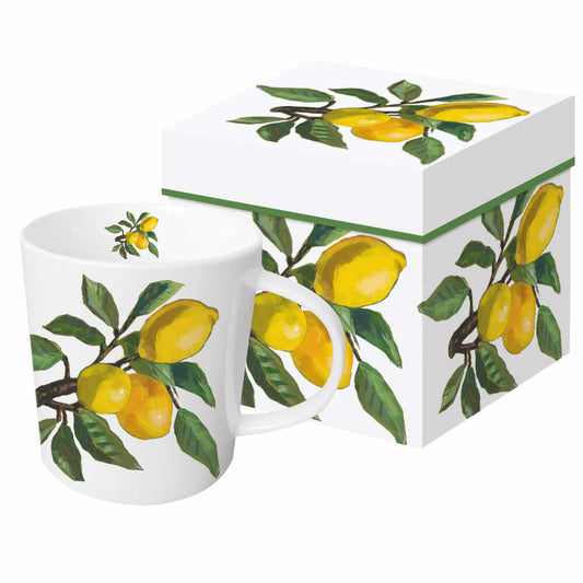 PPD Lemon Musée White Trend Mug, in Geschenkbox, Tasse, Teetasse, Kaffee Becher, 350 ml, 604399