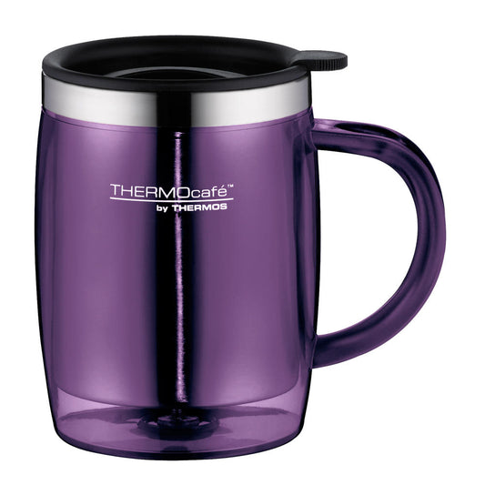 Thermos Cup Desktop Mug Thermocafé, Thermo Mug, Coffee Mug, Stainless Steel, PP, Purple, 350 ml, 4059.245.035