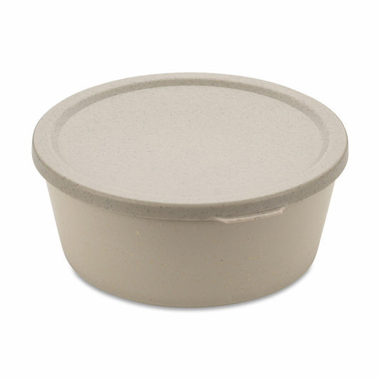 Koziol Schale Connect Bowl Mit Deckel, Schüssel, Kunststoff-Holz-Mix, Nature Desert Sand, 400 ml, 7202700