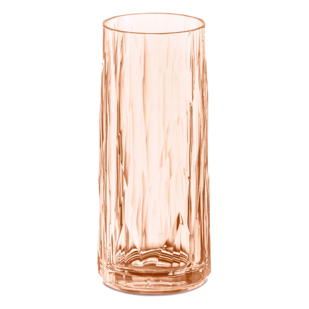 Koziol Club No. 3 Longdrink Glas, Cocktailglas, Trinkbecher, Trinkglas, Kunststoff, Transparent Rose Quartz, 250 ml, 3403654