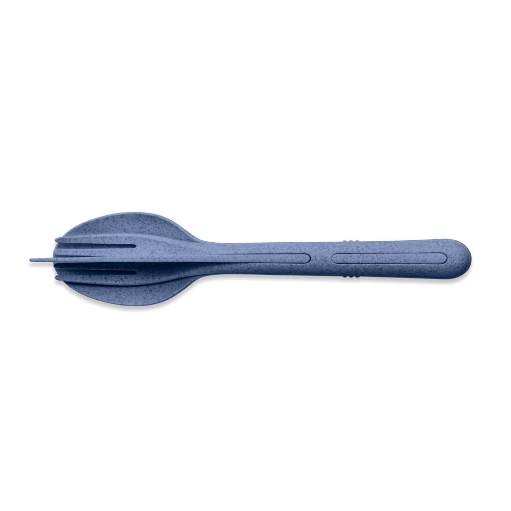 Koziol Besteck-Set 3-teilig Klikk, Messer, Gabel, Löffel, Besteckset, Thermoplastischer Kunststoff, Organic Blue, 4003671