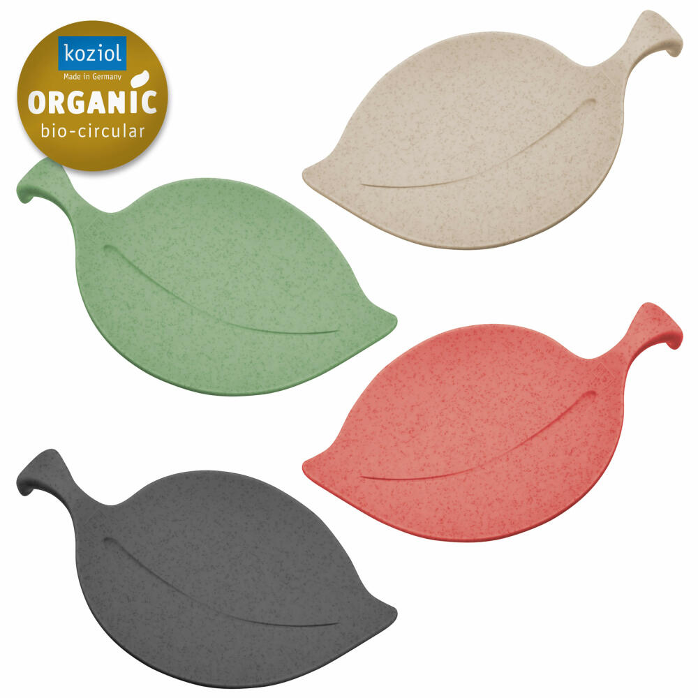 Koziol Schalen-Set Leaf-On 4-tlg., Becherabdeckungen, Kunststoff, Bunt, 3556116