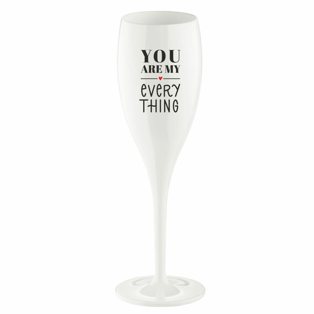 Koziol Sektglas Cheers No. 1 You Are My Everything, Kunststoff, Cotton White, 100 ml, 3917525