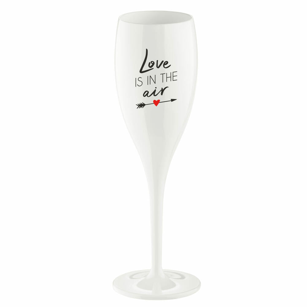 Koziol Sektglas Cheers No. 1 Love Is In The Air, Kunststoff, Cotton White, 100 ml, 3918525