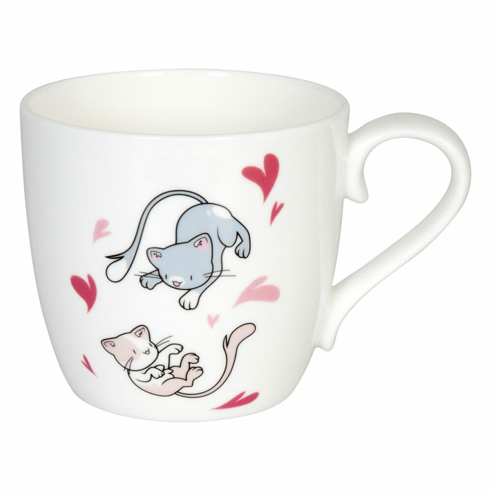Könitz Becher Lovely Cats - Dance, Tasse, Kaffeebecher, Bone China, Bunt, 425 ml, 11 2 057 2667