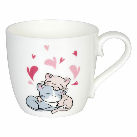 Könitz Becher Lovely Cats - Cuddle, Tasse, Kaffeebecher, Bone China, Bunt, 425 ml, 11 2 057 2668