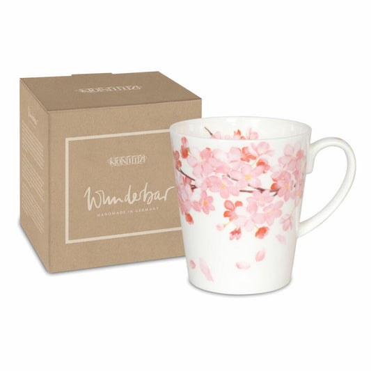 Könitz Tasse Wunderbar Kirschblüten, Becher, Kaffeebecher, Bone China, Bunt, 600 ml, 11 5 255 2685