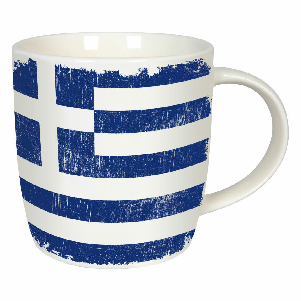 Könitz mug Vintage Flag Greece, cup, coffee mug, New Bone China, colorful, 350 ml, 11 7 275 2666