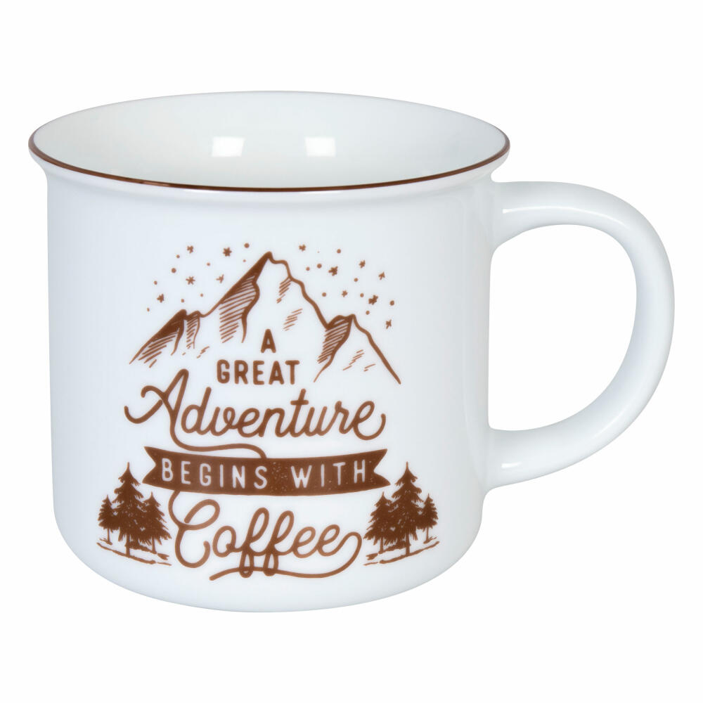 Könitz Becher Camper Coffee, Tasse, Kaffeebecher, Porzellan, Bunt, 380 ml, 11 1 971 2608