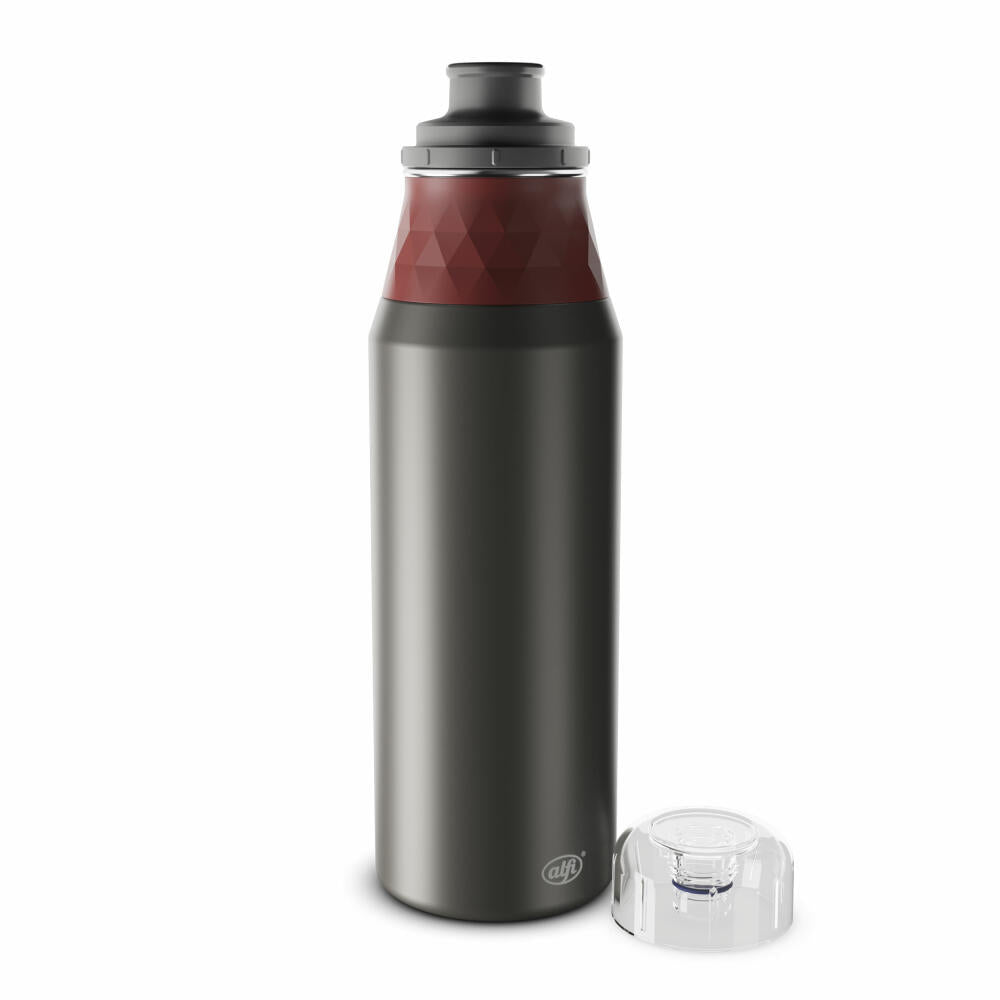 Alfi Trinkflasche Endless Bottle, Sportflasche, Edelstahl, Mediterranean Red Matt, 0.9 L, 5668300090