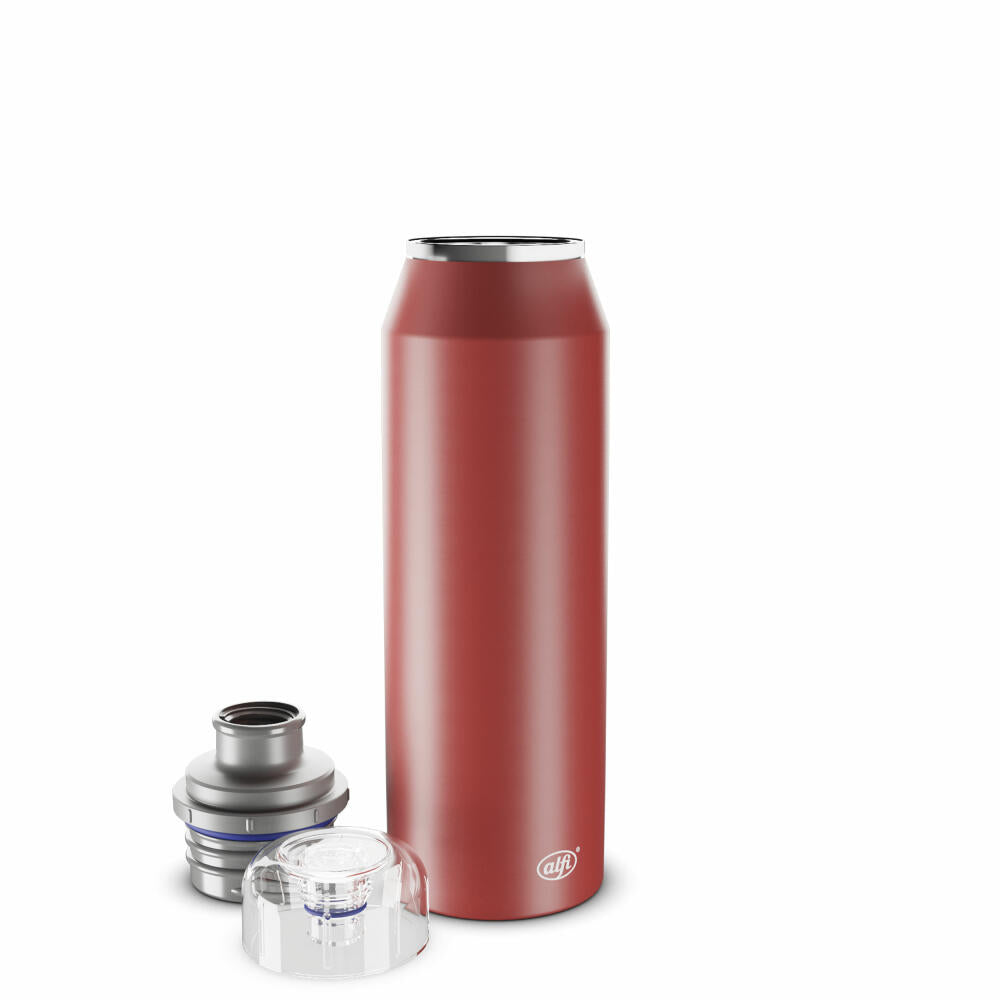 Alfi Trinkflasche Endless Iso Bottle, Isolierflasche, Edelstahl, Mediterranean Red Matt, 0.5 L, 5669300050