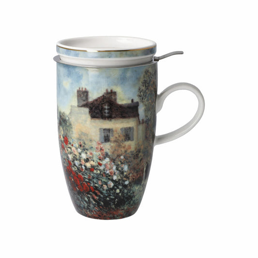 Goebel Teetasse mit Deckel und Sieb Claude Monet - Das Künstlerhaus, Artis Orbis, Fine Bone China, Bunt, 450 ml, 67063111